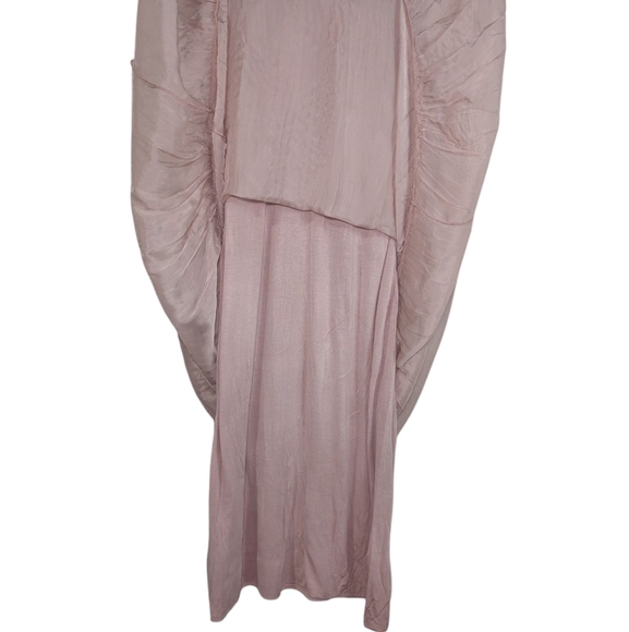 King Kong Stylish Pink Ruffle Maxi Dress - Picture 4 of 9